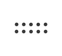 Bi-Office Lot de 10 Aimants rond 25 mm Noir