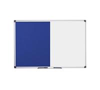 Bi-Office Maya Tableau mixte en feutre magnétique 1200 x 900 mm Bleu