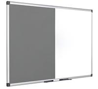 Bi-Office Maya Tableau mixte en feutre magnétique 900 x 600 mm Gris
