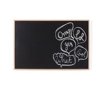 Bi-Office New Basic Ardoise avec Cadre en bois de pin Naturel 885 x 585 mm