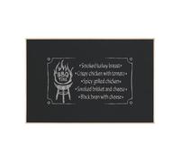 Bi-Office, New Basic Tableau à craie 90 x 60 cm Cadre en MDF Cerisier