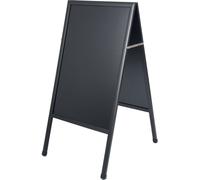Bi-Office Panneau de trottoir avec surface en craie (L)600 x (H)900 mm noir