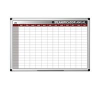 Bi-Office Planificateur aimanté annuel avec cadre en aluminium 90 x 60 cm [français non garanti]