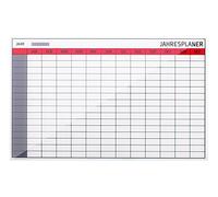 Bi-Office Planificateur annuel magnétique en verre sans cadre 78 x 48 cm
