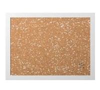 Bi-Office, Tableau d'Affichage N&B, Lièges avec des Touches d'EVA Blanc, Cadre en MDF Blanc, 60x45cm