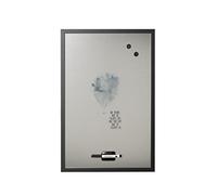 Bi-Office, Tableau Blanc Ink Montgolfière "We Travel Not To Escape Life But For Life Not To Escape Us", Effaçage à Sec Magnétique Finition Argentée, Cadre en MDF Noir, 40x60cm