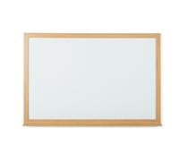 Bi-Office Tableau blanc laqué Earth - L.90 x H.60 cm - Magnétique - Cadre Bois Chêne