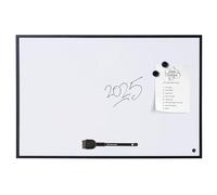 Bi-Office Tableau Blanc Magnétique New Basic avec Cadre Noir 585 x 385 mm