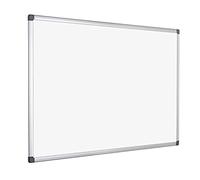 Bi-Office Tableau Blanc Maya, Melaminé Double Face, Non-magnétique, Cadre en Aluminium, 90x60 cm