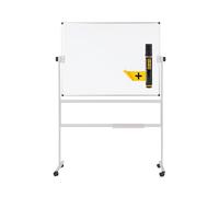 Bi-Office Tableau Blanc Pivotant, 105x75cm, surface double face en Acier Laqué, structure en acier