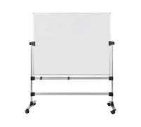 Bi-Office Tableau blanc pivotant émaillé Earth - L.180 x H.120 cm - Magnétique - Cadre Aluminium