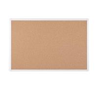 Bi-Office Tableau d'affichage antimicrobien en liège, cadre Maya en aluminium blanc, 60 x 45 cm