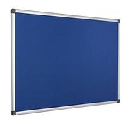 Bi-Office Tableau d'Affichage en Feutre Bleu Maya, Cadre en Aluminium, 120x90 cm