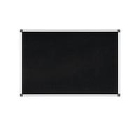 Bi-Office Tableau d'Affichage en Feutre Noir Maya, Cadre en Aluminium, 90x60 cm
