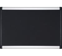 Bi-Office Tableau d'affichage en mousse texturée, cadre aluminium et plastique, noir, 1 200 x 900 mm