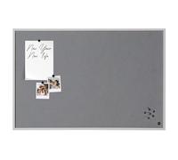 Bi-Office Tableau d'Affichage New Basic, Surface en Feutre Gris avec Cadre Gris 585 x 385 mm