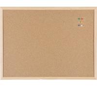 Bi-office Tableau en liège MC040012010 double face cadre en bois 60x45cm