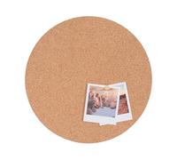 Bi-Office Tableau en Liège Sans Cadre Eco, 30x30 cm, Liège naturel Double-face, Rond, Sans Cadre