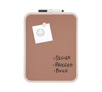 Bi-Office Tableau magnétique Easy Chestnut, 27,9x35,5cm, surface en acier laqué, cadre en plastique beige