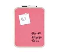 Bi-Office Tableau magnétique Easy Fuschia, 21,6x27,9cm, surface en acier laqué, cadre en plastique beige