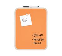 Bi-Office Tableau magnétique Easy Tangerine, 21,6x27,9cm, surface en acier laqué, cadre en plastique beige