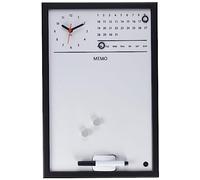 Bi-Office Tableau magnétique effaçable à sec avec Horloge/Planificateur Hebdomadaire 30 x 45 cm Noir