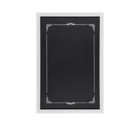 Bi-Office - Tableau Noir pour Craie décoratif, 60 x 40 cm, Cadre blanc