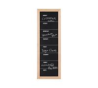 Bi-Office - Tableau Noir pour Craie et Planificateur, 20 x 60 cm, Cadre en pin