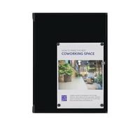 Bi-Office Vitrine Magnétique New Generation A9, Noir, 1xA4, Surface magnétique noire, porte en acrylique avec serrure, cadre en aluminium noir
