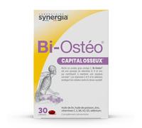 BI-OSTÉO 30 Capsules | Permet le Maintien du Capital Osseux | Acide Gras Oméga 3, Vitamines C, D, K, et E, Zinc, Sélénium | Protège contre le Stress Oxydatif | LABORATOIRE SYNERGIA
