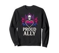 Bi Pride Proud Ally Retro Visibilité LGBTQ+ pour femme Sweatshirt
