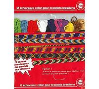BI2L - 12 Echeveaux Coton pour Bracelets brésiliens - Multicolore