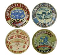 BIA Lot de 4 Assiettes à Fromage Camembert Classiques 12,5 cm de diamètre Coffret Cadeau