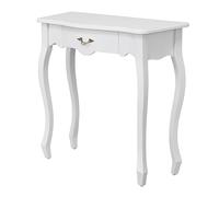 BiaBuiMM Console D'entrée avec Tiroir et Grand Rangement, Console avec Assemblage Traditionnel, Consoles Meublede Couloir ou Table D’appoint pour Salon(White,39.3in/100cm)