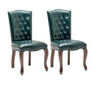 BiaBuiMM Lot de 2 Chaises de Salle à Manger, Chaises de Cuisine avec Dossier Souple, Confortables et Durables, pour la Maison, Le Restaurant, Le Café, L'hôtel(Green)