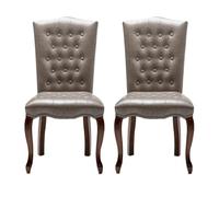 BiaBuiMM Lot de 2 Chaises de Salle à Manger, Chaises de Cuisine avec Dossier Souple, Confortables et Durables, pour la Maison, Le Restaurant, Le Café, L'hôtel(Gray)