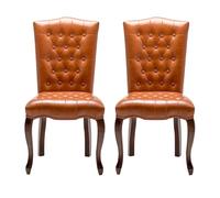 BiaBuiMM Lot de 2 Chaises de Salle à Manger, Chaises de Cuisine avec Dossier Souple, Confortables et Durables, pour la Maison, Le Restaurant, Le Café, L'hôtel(Orange)