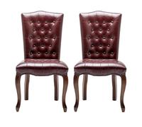 BiaBuiMM Lot de 2 Chaises de Salle à Manger, Chaises de Cuisine avec Dossier Souple, Confortables et Durables, pour la Maison, Le Restaurant, Le Café, L'hôtel(Red)