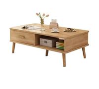BiaBuiMM Table Basse Solide, Table de Salon avec Rangement et Tiroirs, Tables de Centre Moderne, Grande Tables D'appoint pour Salon, Chambre ou Lounge(47.2x19.6x17.7in/120x50x45cm)