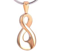 BIAIHQIE Amour Vous Urne De Crémation Collier Bijoux en Acier Inoxydable Funéraire Souvenir Pendentif pour Humain/Animal Cendres-Doré