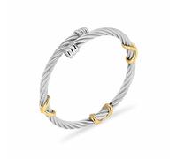 BIAIHQIE Bracelet de crémation pour Cendres - Bracelet d'urne en Acier Inoxydable - Bijoux commémoratifs - Bracelet Manchette à câble réglable souvenir-60 mm