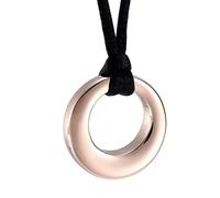 BIAIHQIE Cercle De Vie en Acier Inoxydable Crémation Bijoux pour Cendres des Êtres Chers Souvenir Urne Souvenir Collier-Or Rose