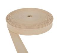 Biais 100% coton 2,5 cm de large pour couture, loisirs créatifs (beige)
