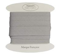 Biais Coton uni - Plus de 20 Coloris Disponibles - Biais de Couture en Coton replié de très Belle qualité - A Coudre au Bord de Votre Tissu pour de Jolies Finitions (Par 10 mètres, Gris clair)
