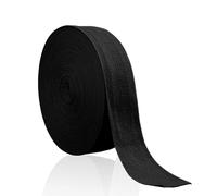 Biais de Coton 50mm 45m Rouleau de Ruban en Coton Noir pour Travaux Manuels Confection Bordures Soyeuses