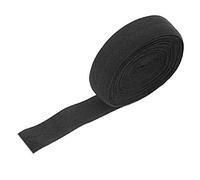 Biais plat élastique 2 cm pour travaux manuels, couture, corde tressée noire
