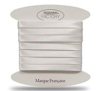 Biais satin blanc de belle qualité - biais de couture satin idéal pour des finitions raffinées aussi bien à l'extérieur de vos créations que pour couvrir vos couturages. (Par 10 mètres, Blanc)