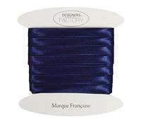Biais satin bleu marine de belle qualité - biais de couture satin idéal pour des finitions raffinées aussi bien à l'extérieur de vos créations que pour couvrir vos couturages. (Par 10 mètres, Marine)