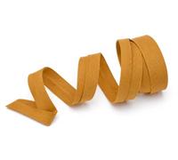 Biais Uni Camel 20 mm x 5 mètres - Ruban de Couture Replié 50% Coton / 50% Polyester - Galon de Finition pour Vêtements, Patchwork, Linge de Maison & DIY - Vendu à la Coupe