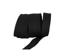 Biais Uni NOIR 20 mm x 5 mètres - Ruban Accessoires de Couture Uni - Vendu par 5 mètres (noir)